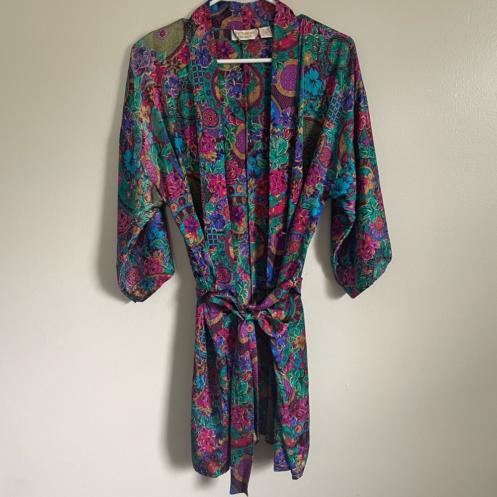 Victoria’s Secret colorful silk robe